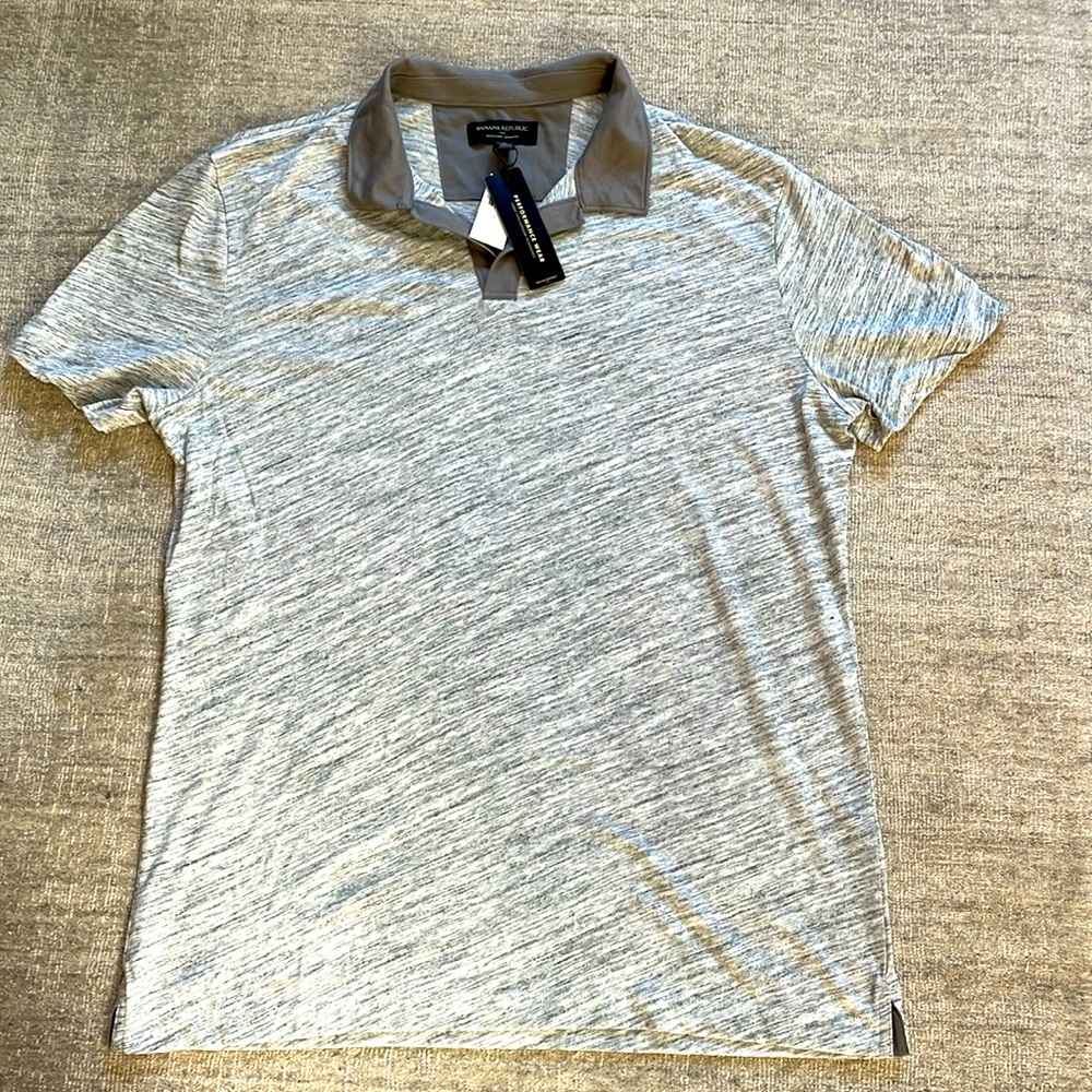 NWT Men’s Banana Republic short sleeve collared shirt size large